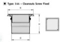 316LSS Light Duty Floor Cleanout w/Secured Cover