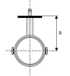 ACO 6.30 (160) Diameter AP Support Brackets with Rubber Infill and Key