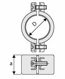 ACO 7.87 (200) Diameter AP Socket Clamp- two part