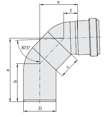 ACO 4.33 (110) Diameter Long Bend 87.5°