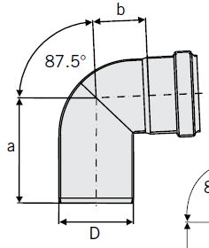 ACO 9.85 (250) Diameter Bend 87.5°