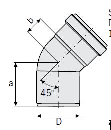 ACO 4.92 (125) Diameter Bend 45°