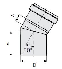 ACO 2.95 (75) Diameter Bend 30°