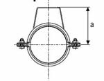 ACO 1.97 (50) Diameter AP Support Bracket with Rubber Infill and Stirrup