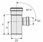 ACO 4.92 (125) Diameter Single Reduction Branch 87.5°