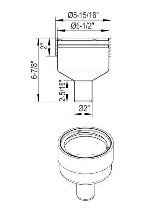 Blucher Marine Floor Drain -Lower Part