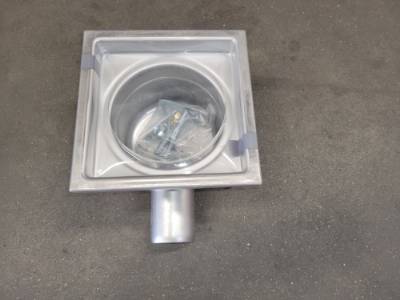 ACO Stainless Horizontal Floor Drain 8"x8"